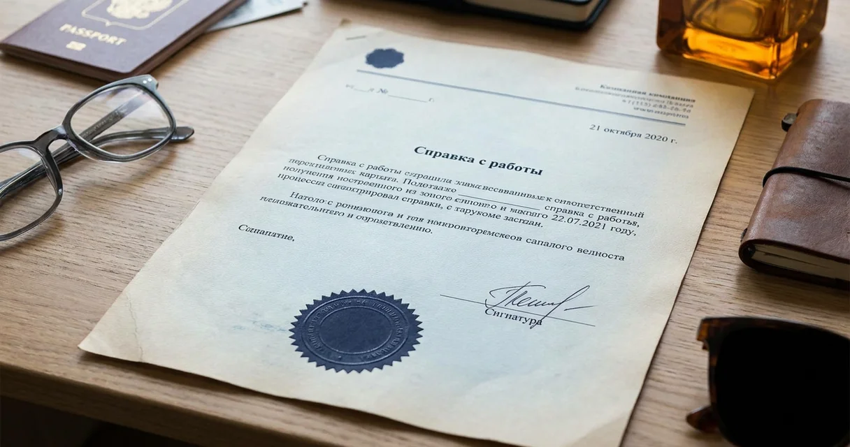 справка с работы для визы Справка с работы на фирменном бланке с печатью и подписью для шенгенской визы